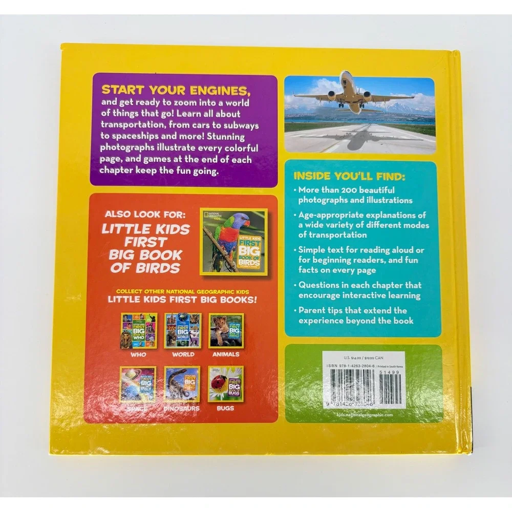 National Geographic Kids First Big Book of Things That Go Hardcover‎ Cars Trains